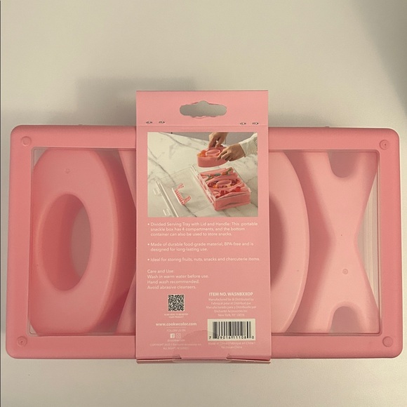 CWC Cook With Color Pink XOXO Snack Box Organizer - Picture 6 of 7